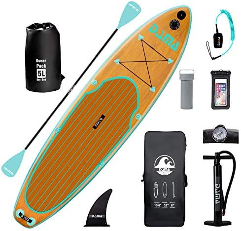 DAMA 9'6"/10'6"/11'Inflatable Stand Up Paddle Board, Yoga Board, Camera Seat, Floating Paddle, Ha... | Amazon (US)