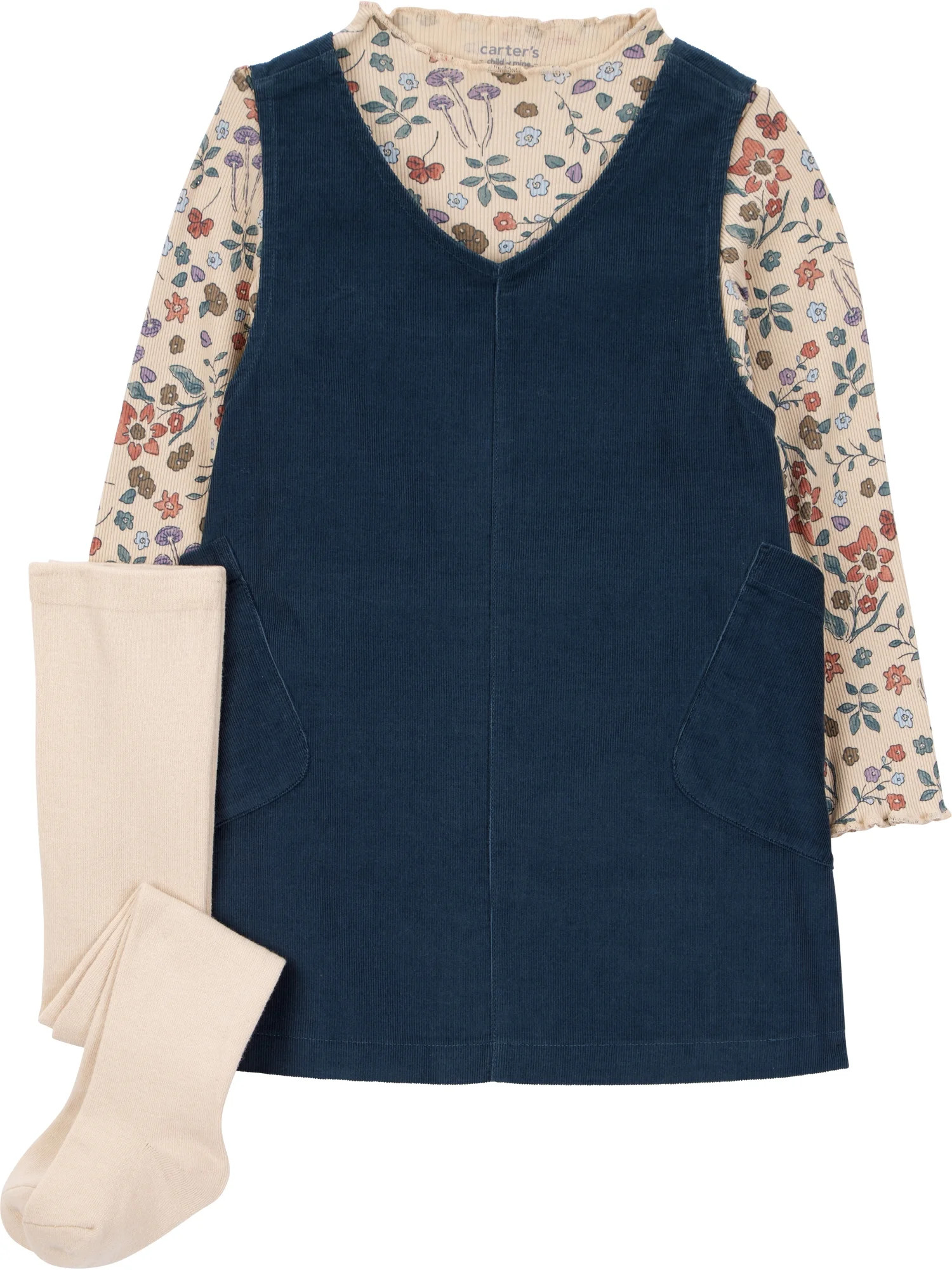 Carter's Child of Mine Toddler Girl Dress Set, 3-Piece, Sizes 12M-5T - Walmart.com | Walmart (US)