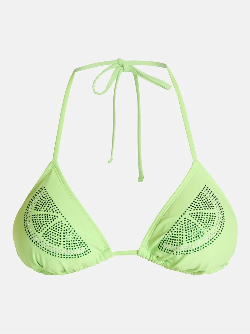No Boundaries Rhinestone Bikini Top, Women's XXS-XXL | Walmart (US)