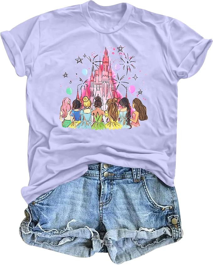 KIDDAD Magical Shirts for Women: Princess Shirt Magic Kingdom T Shirt Funny Family Vacation Tee C... | Amazon (US)
