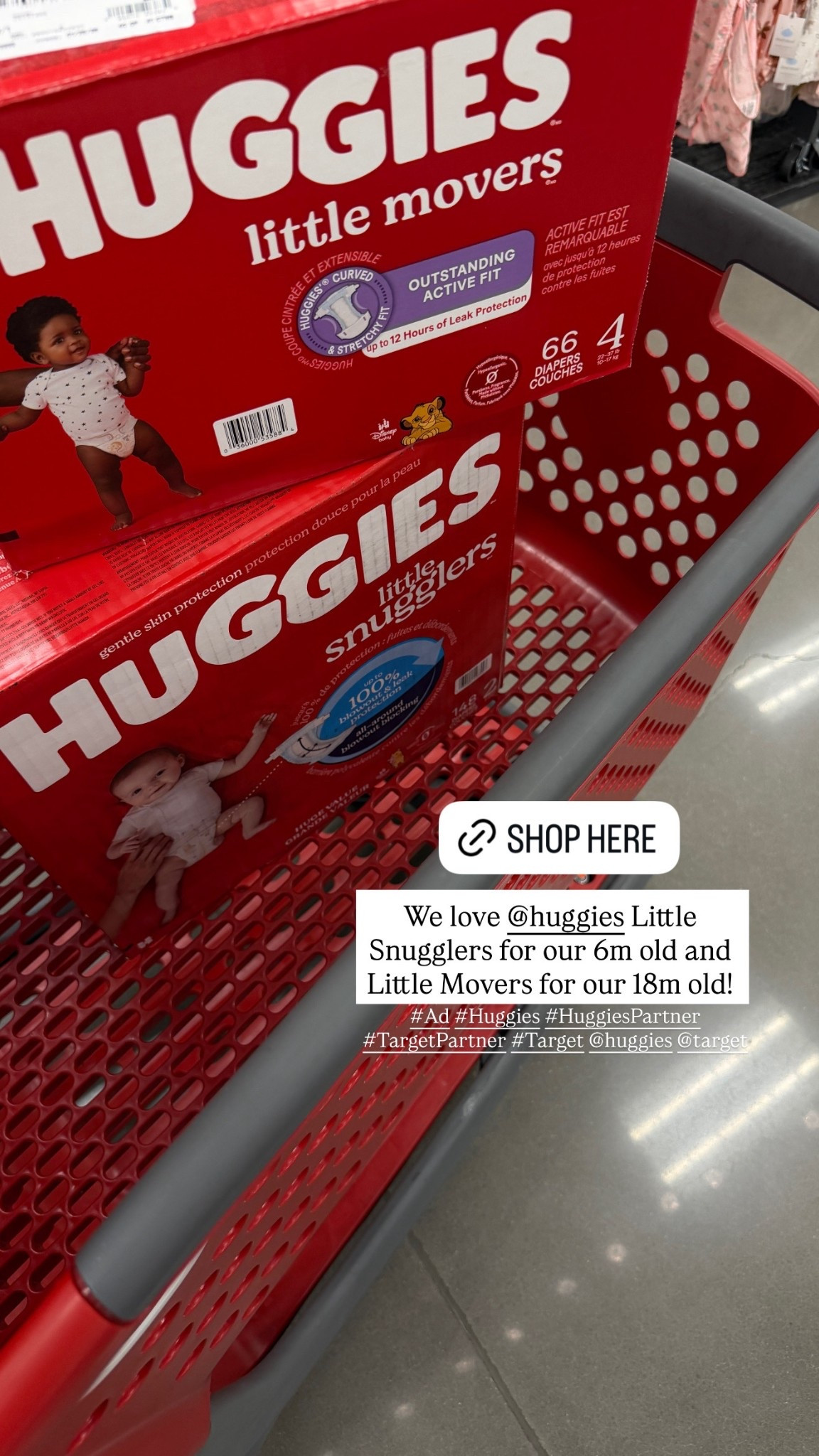 #ad When Target Circle™ has a spend $100, get a $20 gift card deal on select diapers and wipes, I always restock. We love @Huggies diapers and wipes! Grab them by 2/28/26 and you’ll be set for a while.

#Ad #Huggies #HuggiesPartner #TargetPartner #Target @huggies @target

Offer: Target Circle™ Deal: $20 Target GiftCard with $100 select baby care purchase
•Eligibility: Target Circle™ Membership 
•Availability: Sunday February 22nd - Saturday February 28th, 2026, offer expires at 11:59pmPT.
•Terms & Conditions: Category Deal. Valid in store or online. Limit one coupon/deal per Target Circle™ account. No other same department/category coupon/deal/bonus will apply. Offer excludes items sold & shipped by Target Plus™ Partners and clearance items. Void if copied, scanned, altered, transferred, purchased, sold or prohibited by law. Coupon/deal expires at 11:59pm PT. Item(s) may not be available at all stores. Gift cards and tax will not be included in determining purchase total. Target GiftCard not valid as payment on this purchase; terms and conditions apply. Quantities limited; no rain checks. No cash value. For full details on our Price Match policy, see Target.com/PriceMatch

