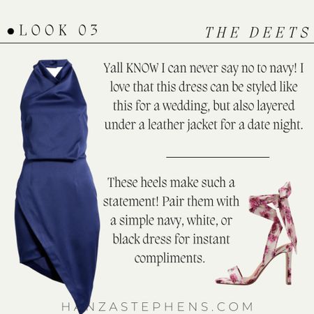 Yall KNOW I can never say no to navy! I love that this dress can be styled like this for a wedding, but also layered under a leather jacket for a date night. 


#LTKshoecrush #LTKwedding #LTKstyletip