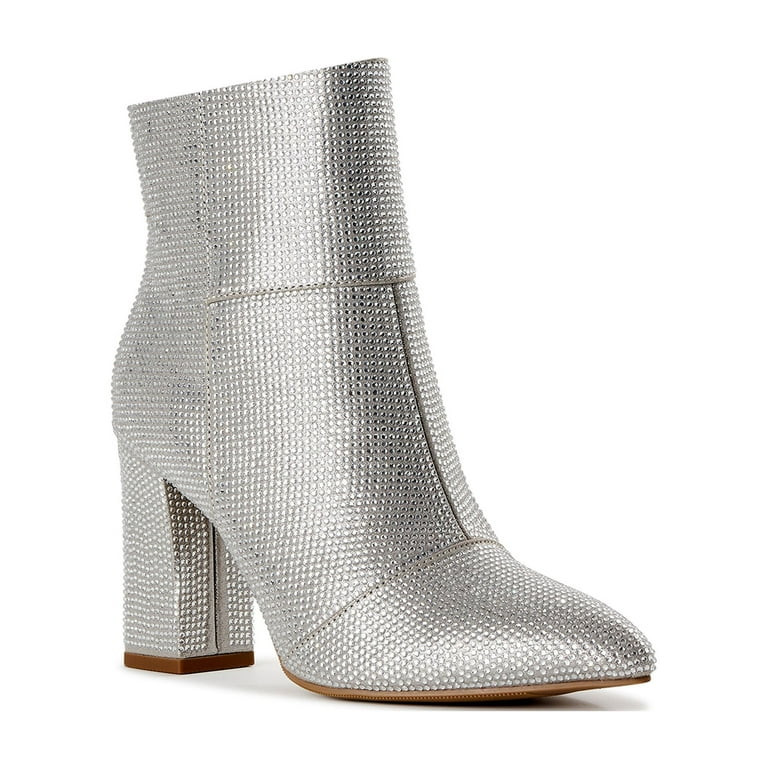 Madden NYC Women's Rhinestone Pointed Toe Booties | Walmart (US)