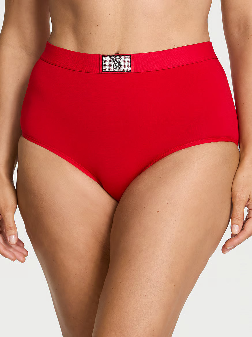 Buy Logo Cotton Shine Patch Modern Brief Panty, Lipstick - Order Panties online - Victoria's Secr... | Victoria's Secret (US / CA )