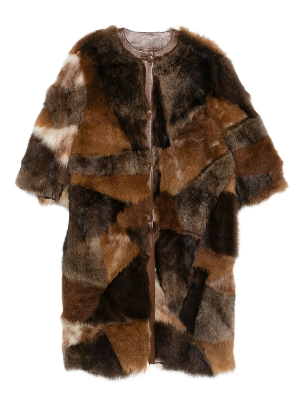 Prada faux fur coat - Brown | Farfetch Global