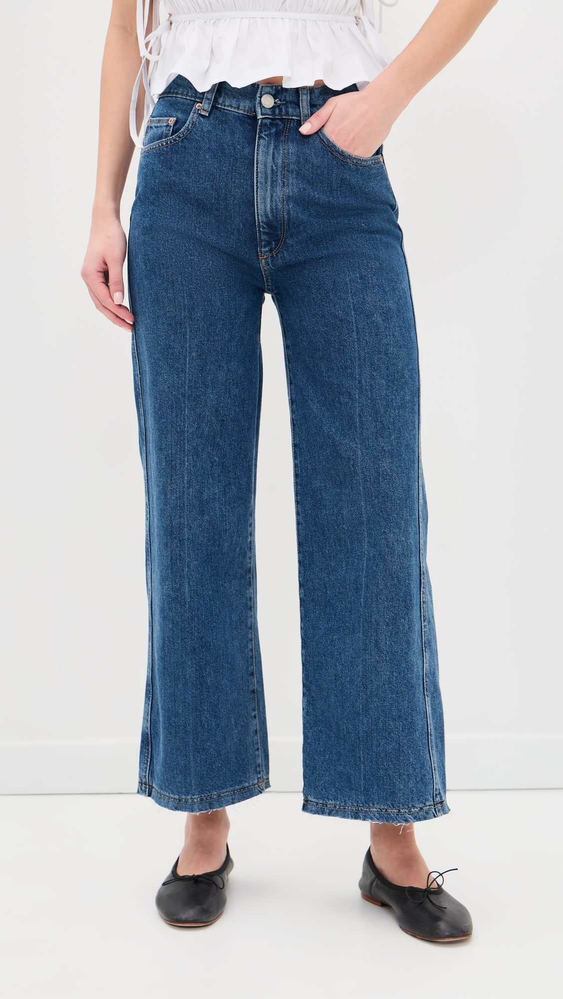 Hepburn Wide Leg High Rise Ankle Jeans | Shopbop