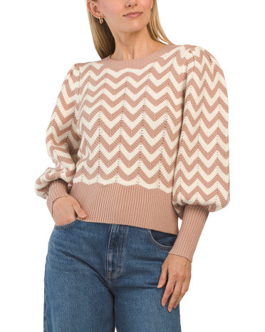 Coco Chevron Knit Sweater | TJ Maxx