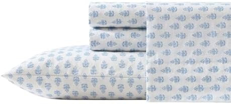 Laura Ashley - King Sheet Set, Crisp & Cool Cotton Percale Bedding with Deep Pockets, Lightweight... | Amazon (US)