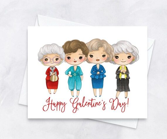 Golden Girls Galentine Card Betty White Card for Friend | Etsy | Etsy (US)