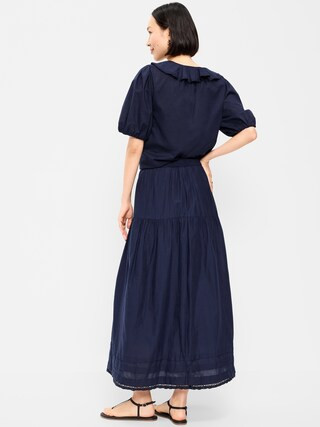 Lace-Trim Maxi Skirt | Old Navy (US)