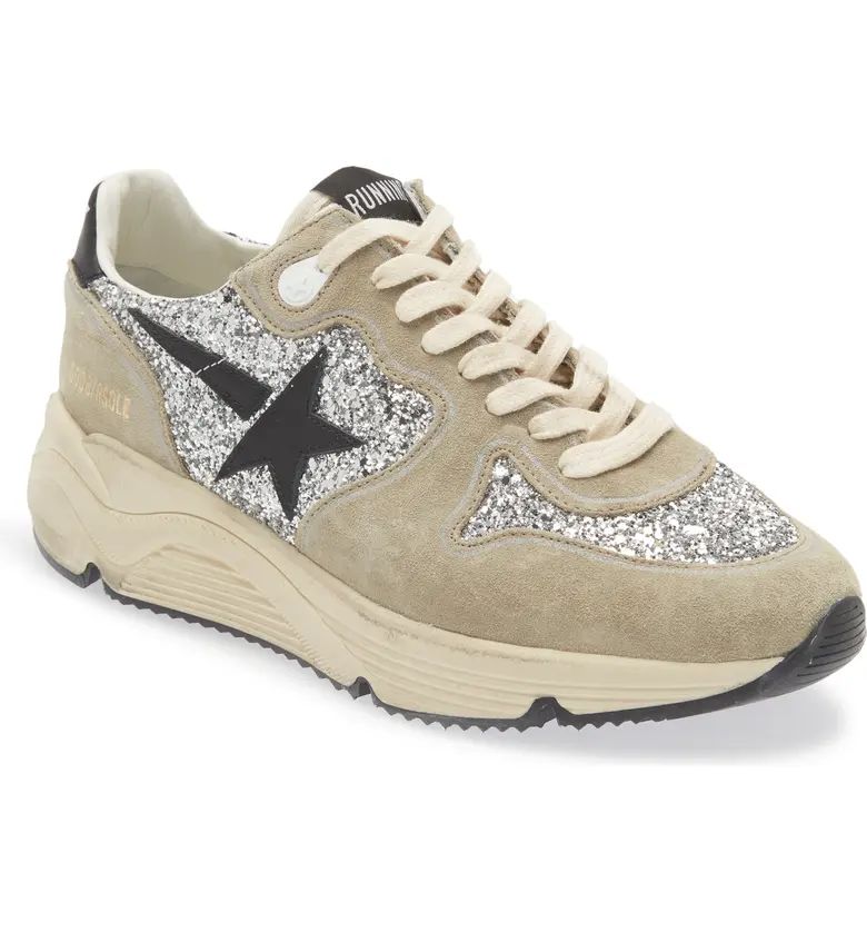 Golden Goose Running Sole Suede & Glitter Sneaker | Nordstrom | Nordstrom