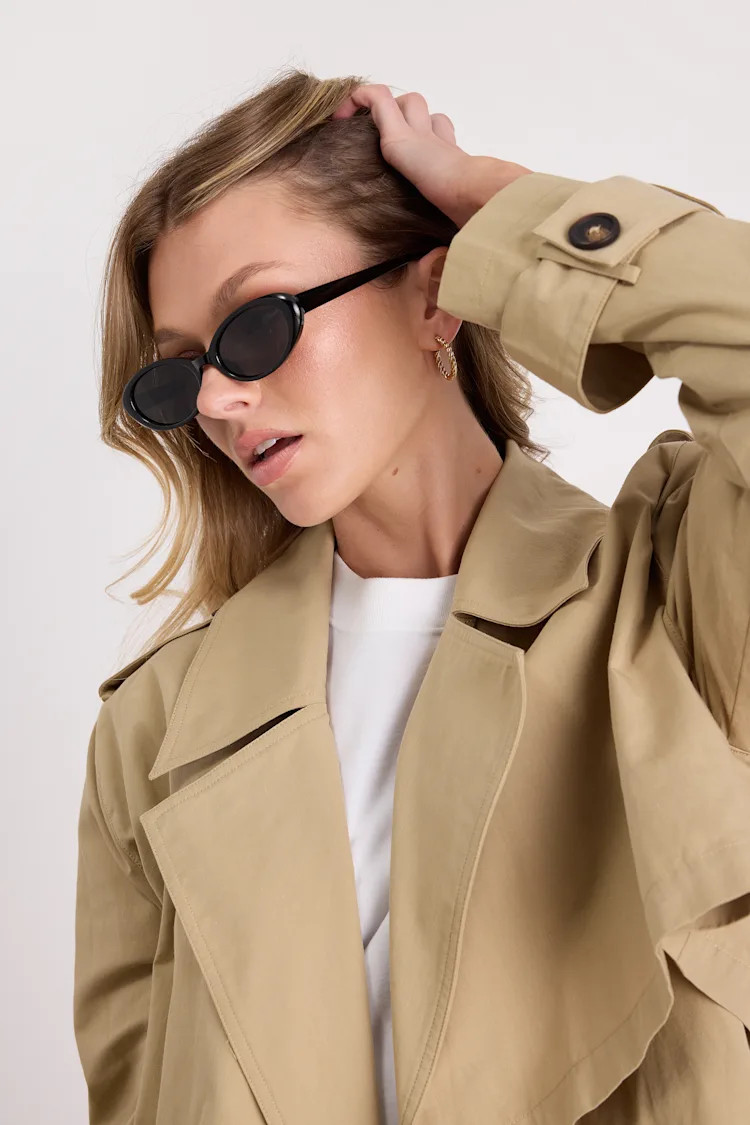 Finn Black Round Sunglasses | Lulus