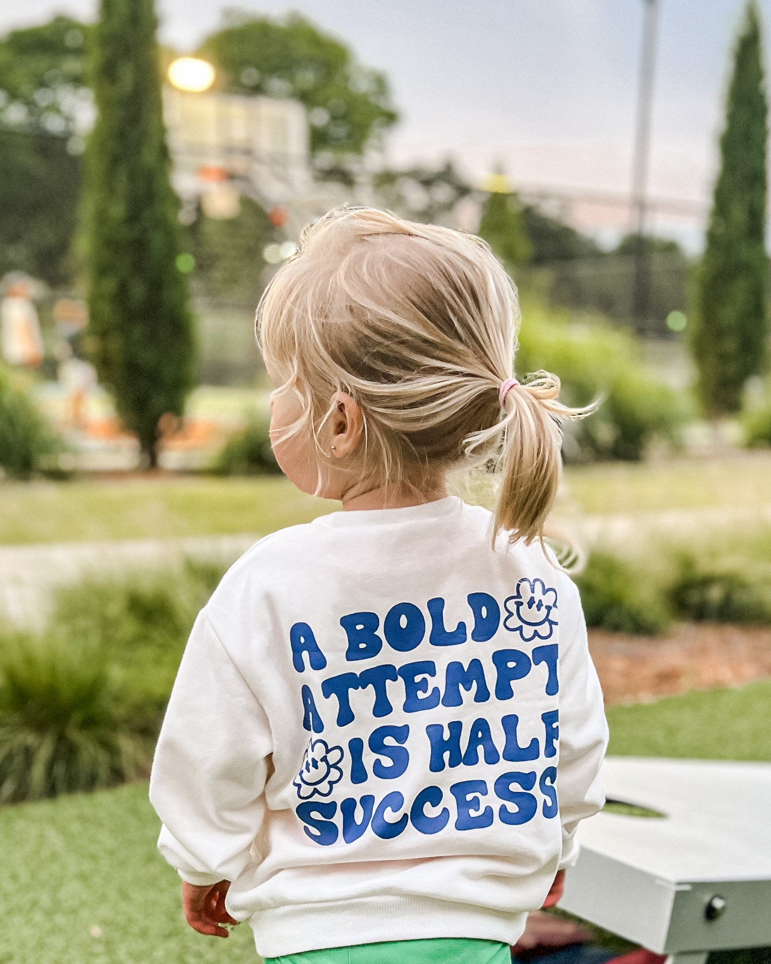 $6 toddler crew neck sweatshirt ‘A bold attempt is half success’ 🌸✌🏼👧🏼 

#LTKkids #LTKFind #LTKbaby