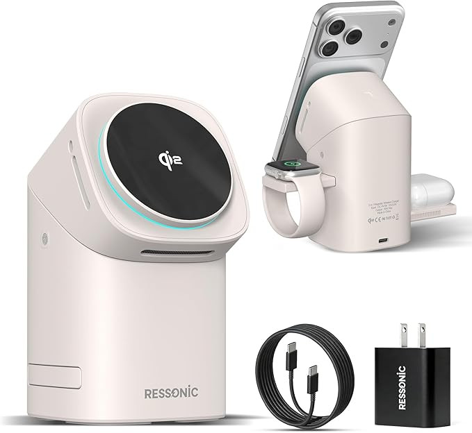 3 in 1 Wireless Charging Station for iPhone 17/16/15/14/13/12 Pro Max, Qi 2 Certified 15W Fast Ch... | Amazon (US)