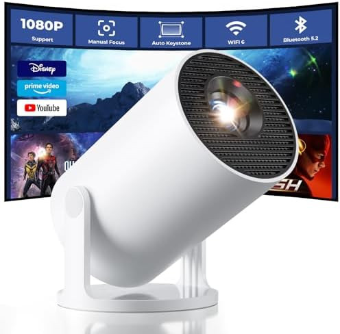 CLOKOWE Mini Projector with WiFi and Bluetooth, Built-in Apps, Smart Portable Projector with 180... | Amazon (US)
