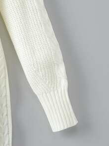 Girls Mock Neck Cable Knit Sweater Dress
   SKU: sk2205230790994666      
          (1 Reviews)
 ... | SHEIN