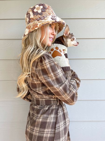 The cutest paw print dog sweater!

Fall outfits, bucket hat, plaid dress, shirt dress, Shein 

#LTKstyletip #LTKfamily #LTKSeasonal