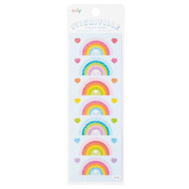 OOLY Stickiville Stickers Skinny Rainbow Love | Well.ca