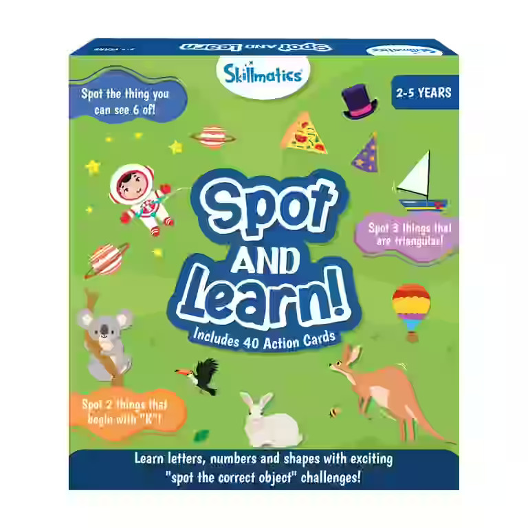Skillmatics Spot and Learn, 40 Cards, Early Learning Flash Cards, Ages 2-5 | Walmart (US)