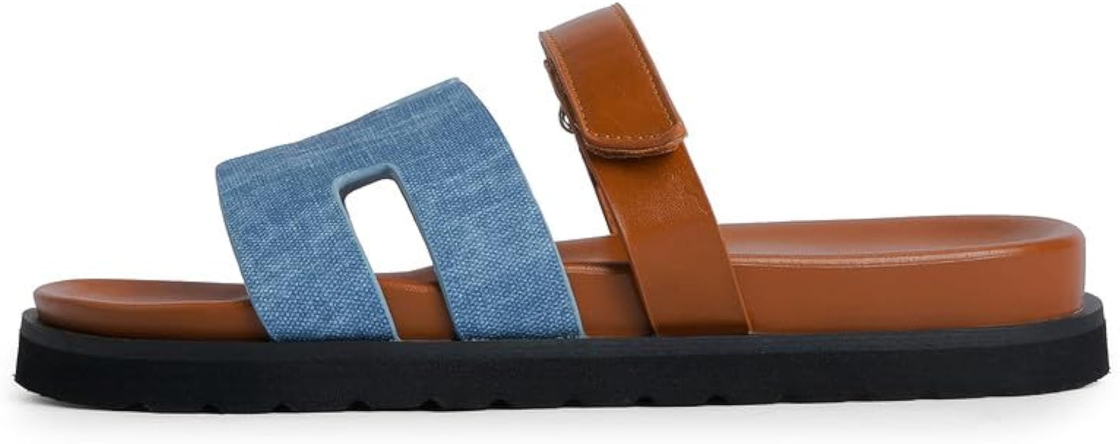 Womens Flat Sandals Open Toe Slide Sandals | Amazon (US)