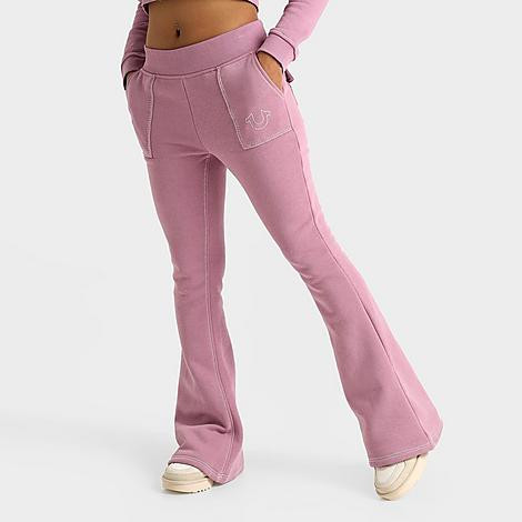 True Religion Women's Big T Flare Sweatpants in Rose Size: Large | JD Sports (US)