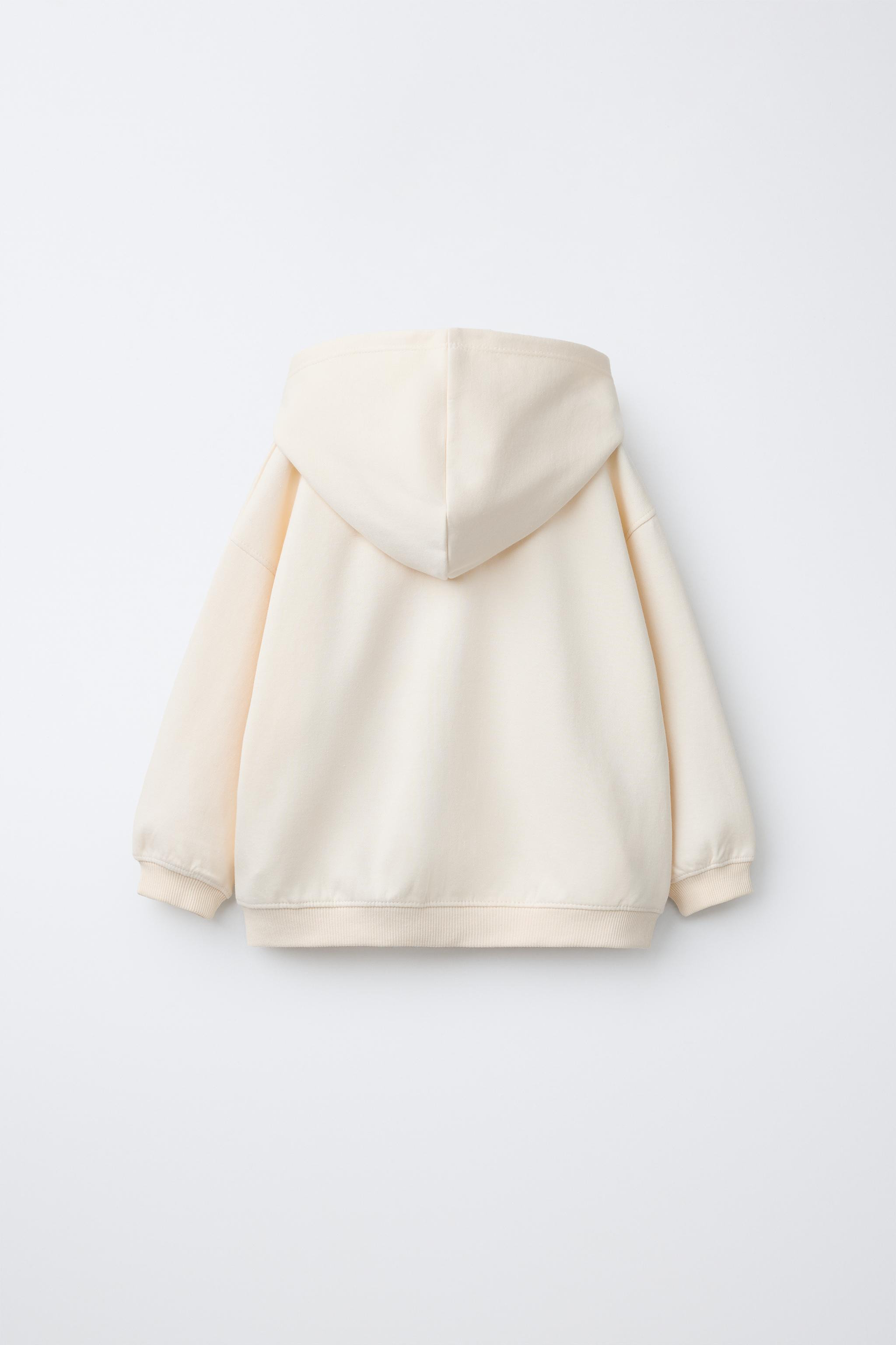 INTERLOCK ZIP-UP SWEATSHIRT WITH EMBOSSED TEXT | Zara UK