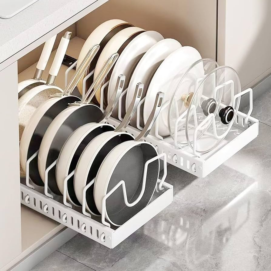 2er-Pack ausziehbare T\u00f6pfe und Pfannen Organizer unter dem Schrank,T\u00f6pfe und Pfannen Or... | Amazon (DE)