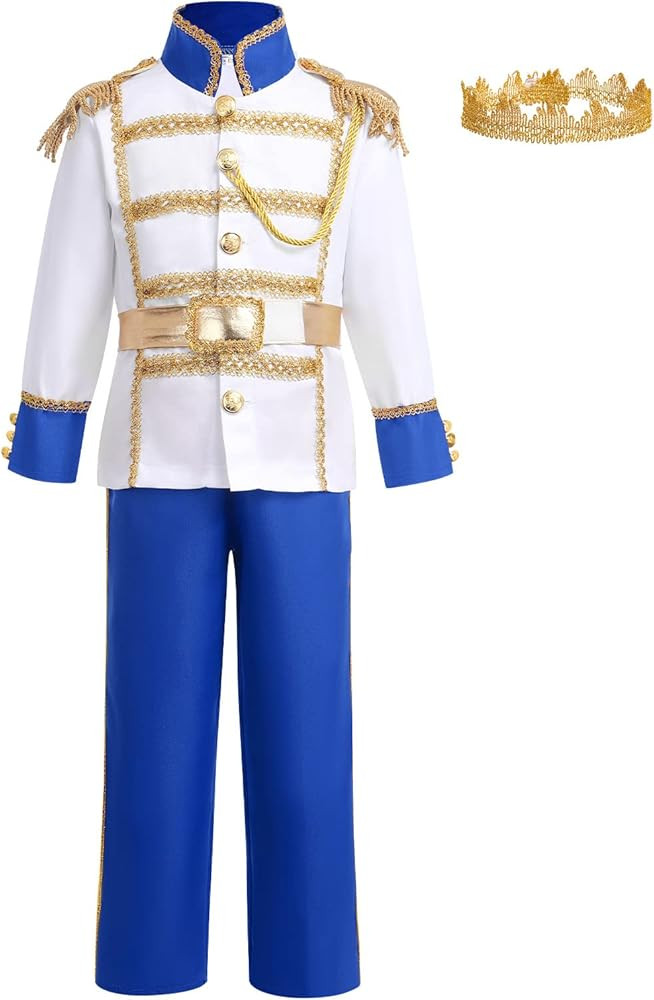 FYMNSI Kids Boys King Prince Charming Costume Halloween Christmas Outfits Storybook Royal Medieva... | Amazon (US)