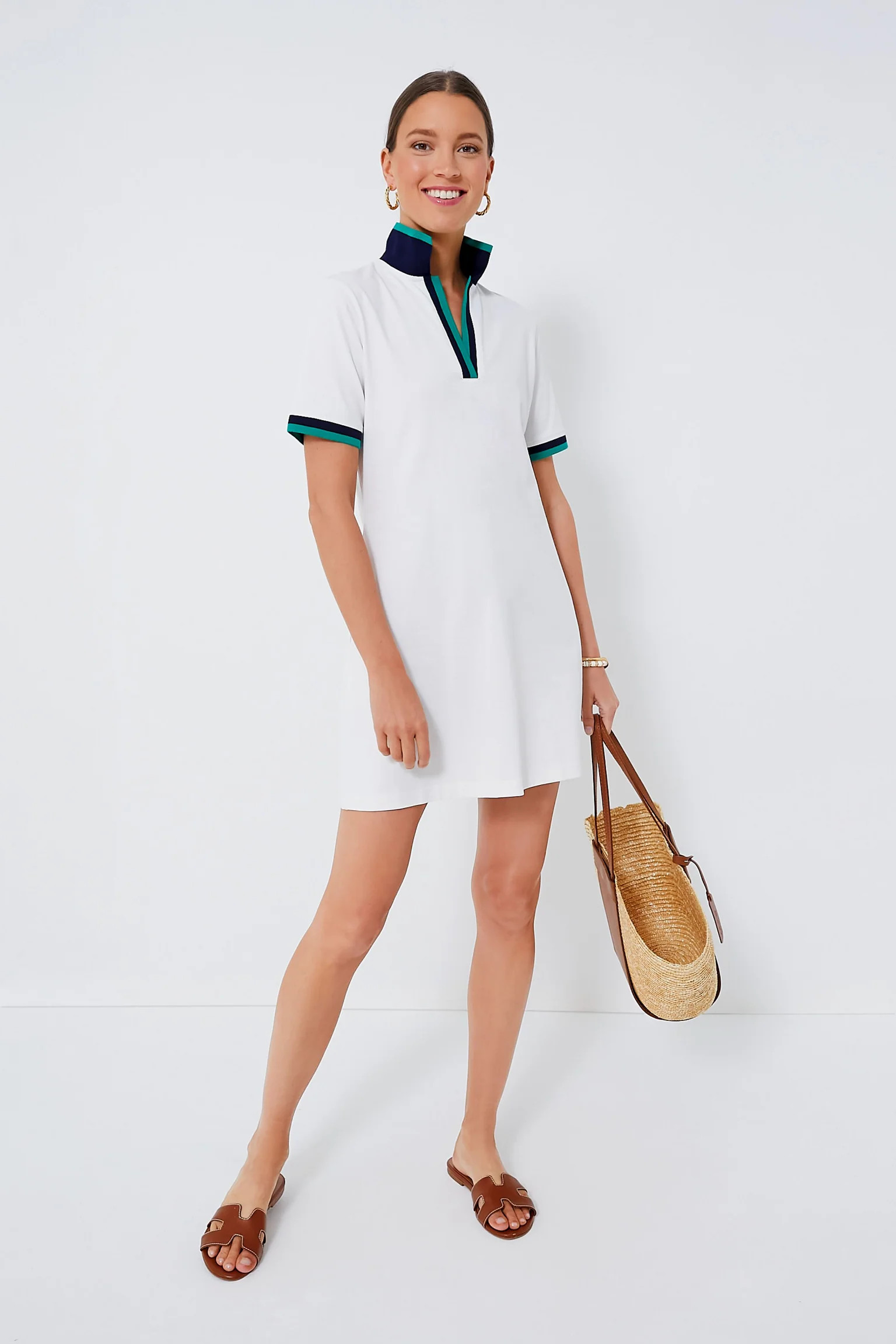 White Hutton Polo Dress | Tuckernuck (US)