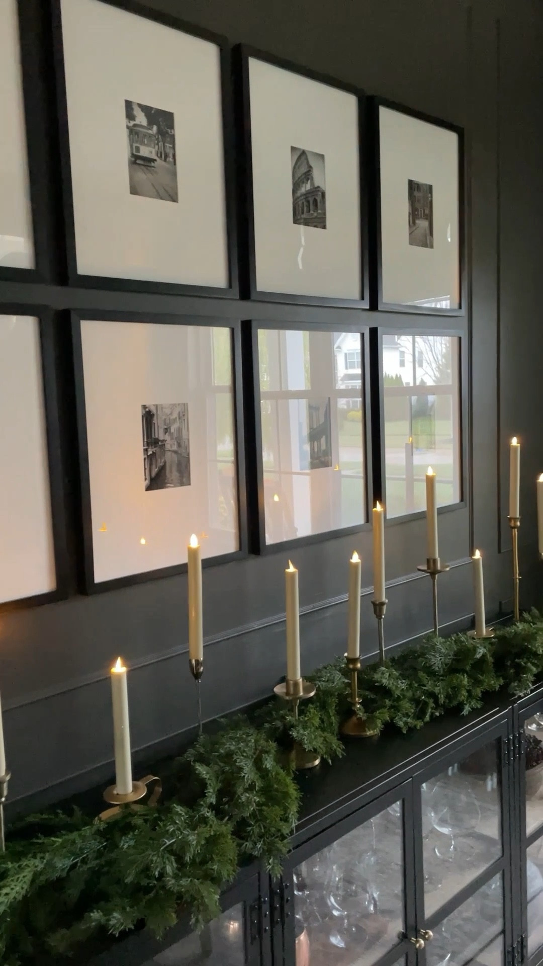 Such an easy way to style a buffet, console, or dining table for the holidays. Battery powered flickering candles. 

#LTKHoliday #LTKSeasonal #LTKHome