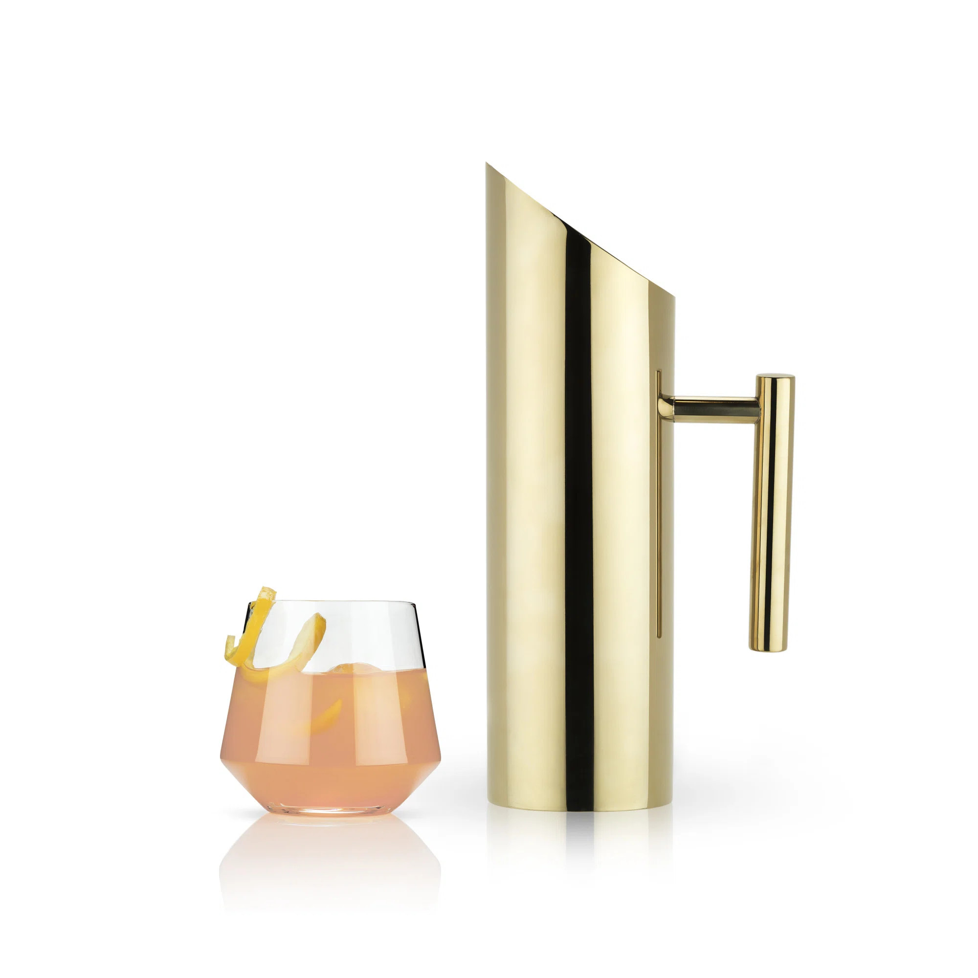 Belmont Modern Stainless Steel Pitcher in Gold | Joss & Main