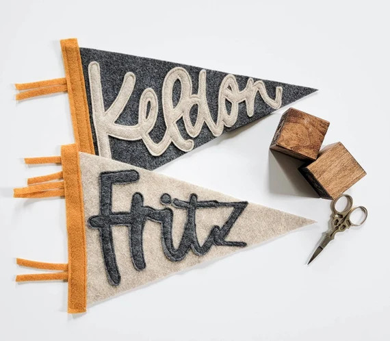 Personalized Pennant Felt Name Pennant Nursery Decor Name - Etsy | Etsy (US)