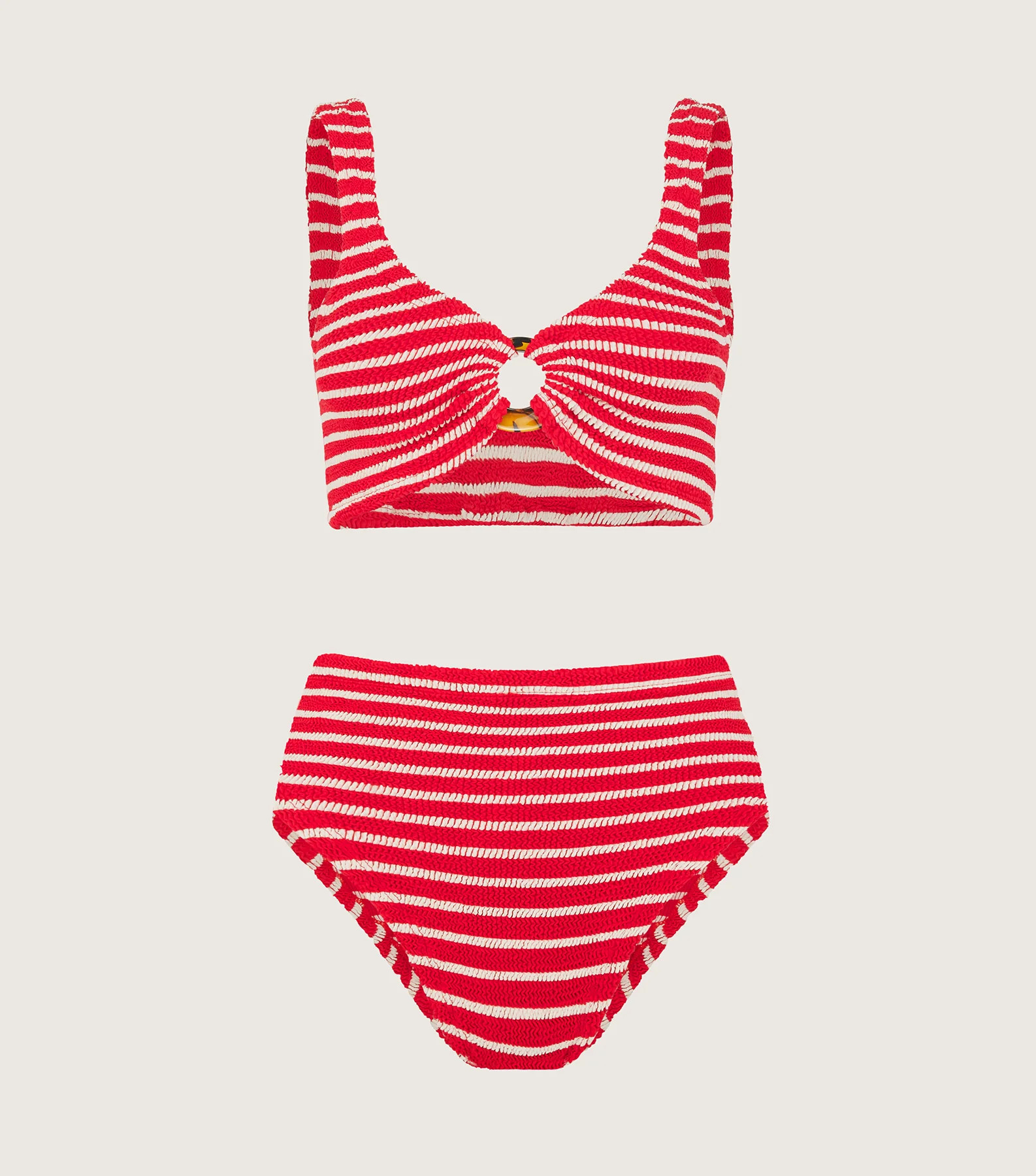 Nadine Bikini - Red/White Stripe | HUNZA G