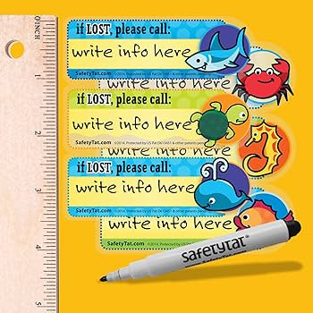 Quick Stick Write-on! Child ID Tattoos NEW (Beach 6pk.) | Amazon (US)