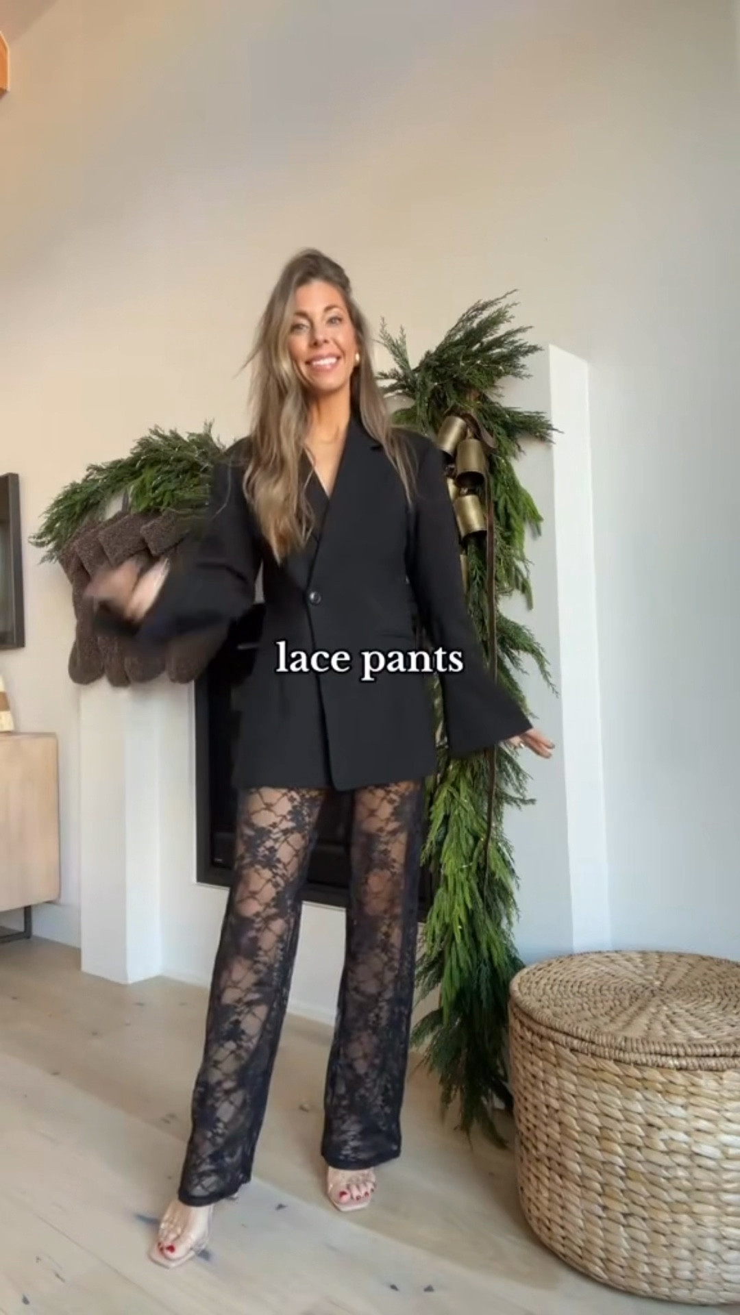 Linking similar lace pants and black blazer for this holiday outfit!! 

https://liketk.it/5xaYR

#LTKSeasonal #LTKStyleTip #LTKHoliday