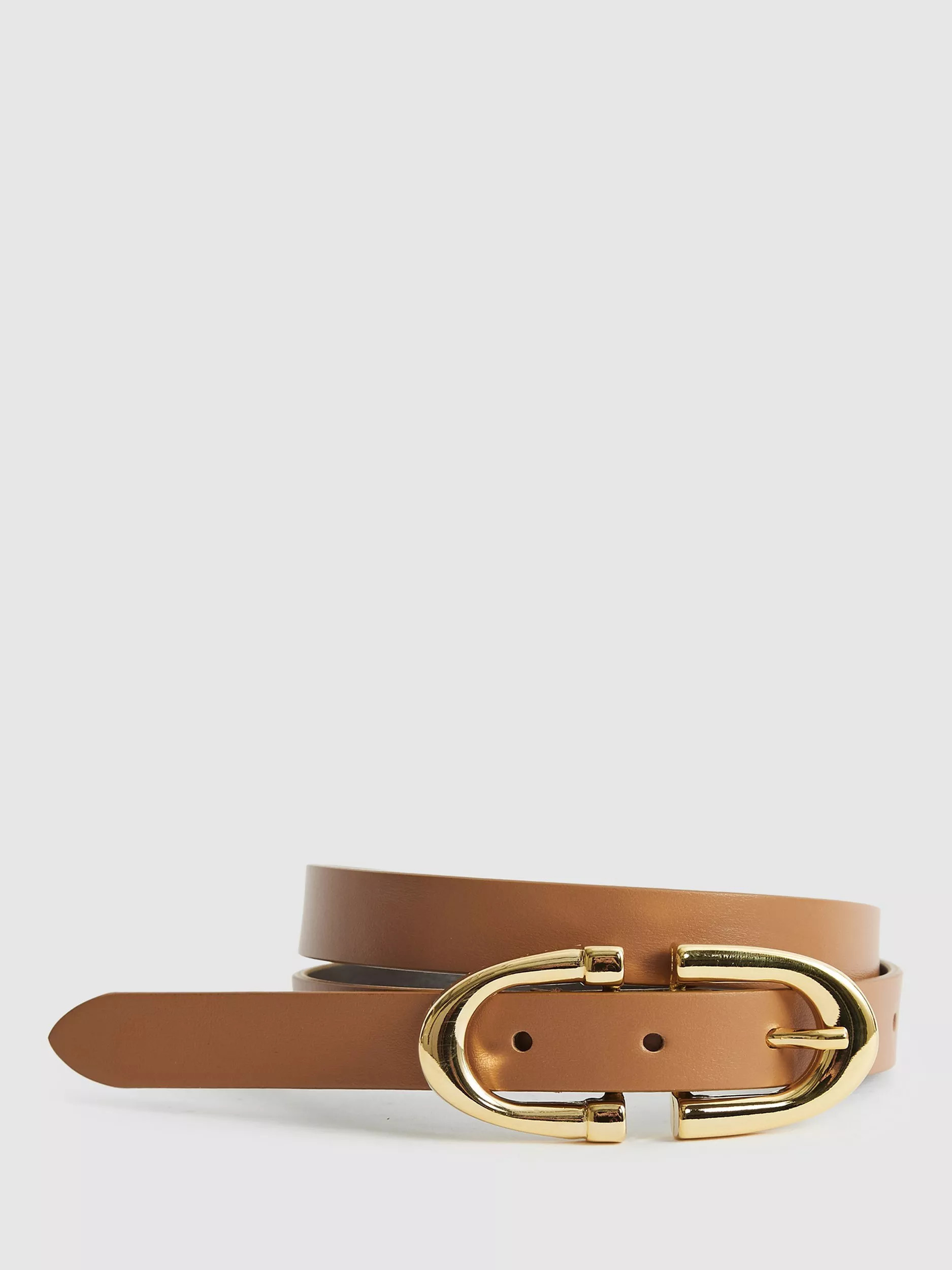 Reiss Bailey Leather Belt, Tan | John Lewis (UK)