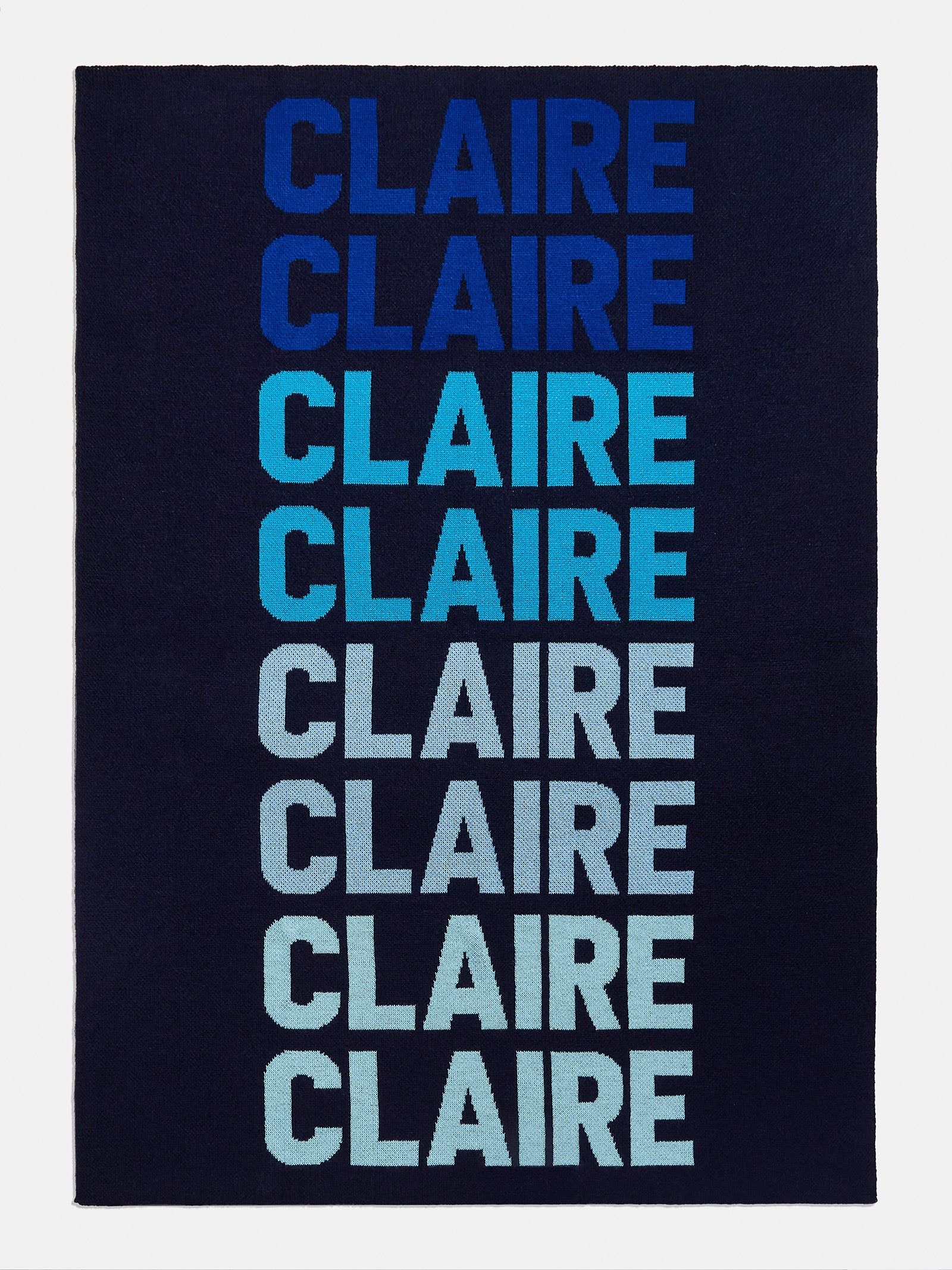 Ombre Name Blanket - Navy/Blue | BaubleBar (US)