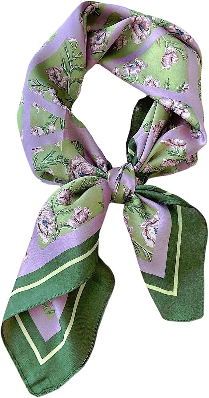 CYian Silk Feeling Scarf for Women Square Scarf Satin Head Scarves Fashion Neck Scarfs for Bag Ha... | Amazon (US)
