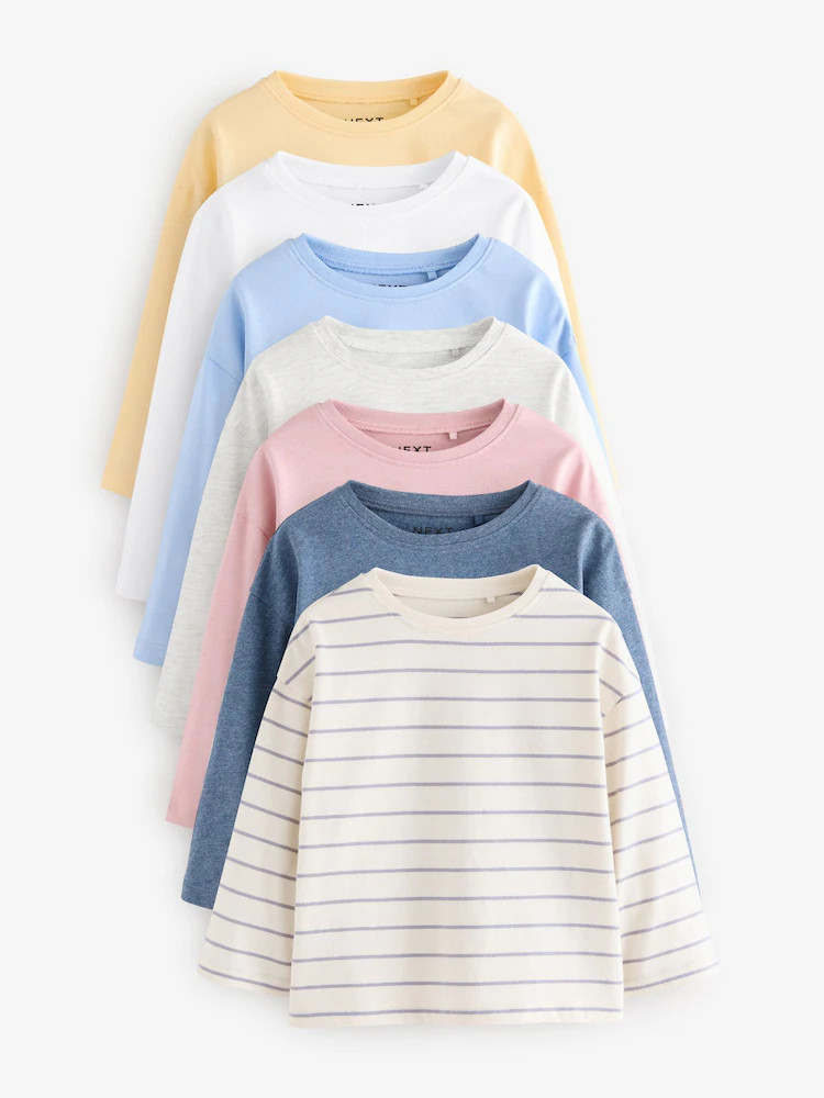 Buy Multi Long Sleeve T-Shirts 7 Pack (3mths-7yrs) from Next USA | Next US