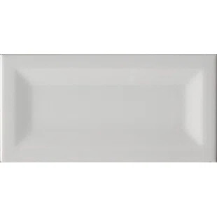 3" x 6" Beveled Ceramic Subway Tile in Glossy Gray | Wayfair North America
