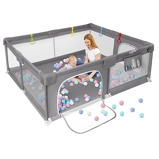 OTTOLIVES Baby Playpen, Extra Large Playpen for Babies and Toddlers, Safety Baby Gate Playpen wit... | Amazon (US)