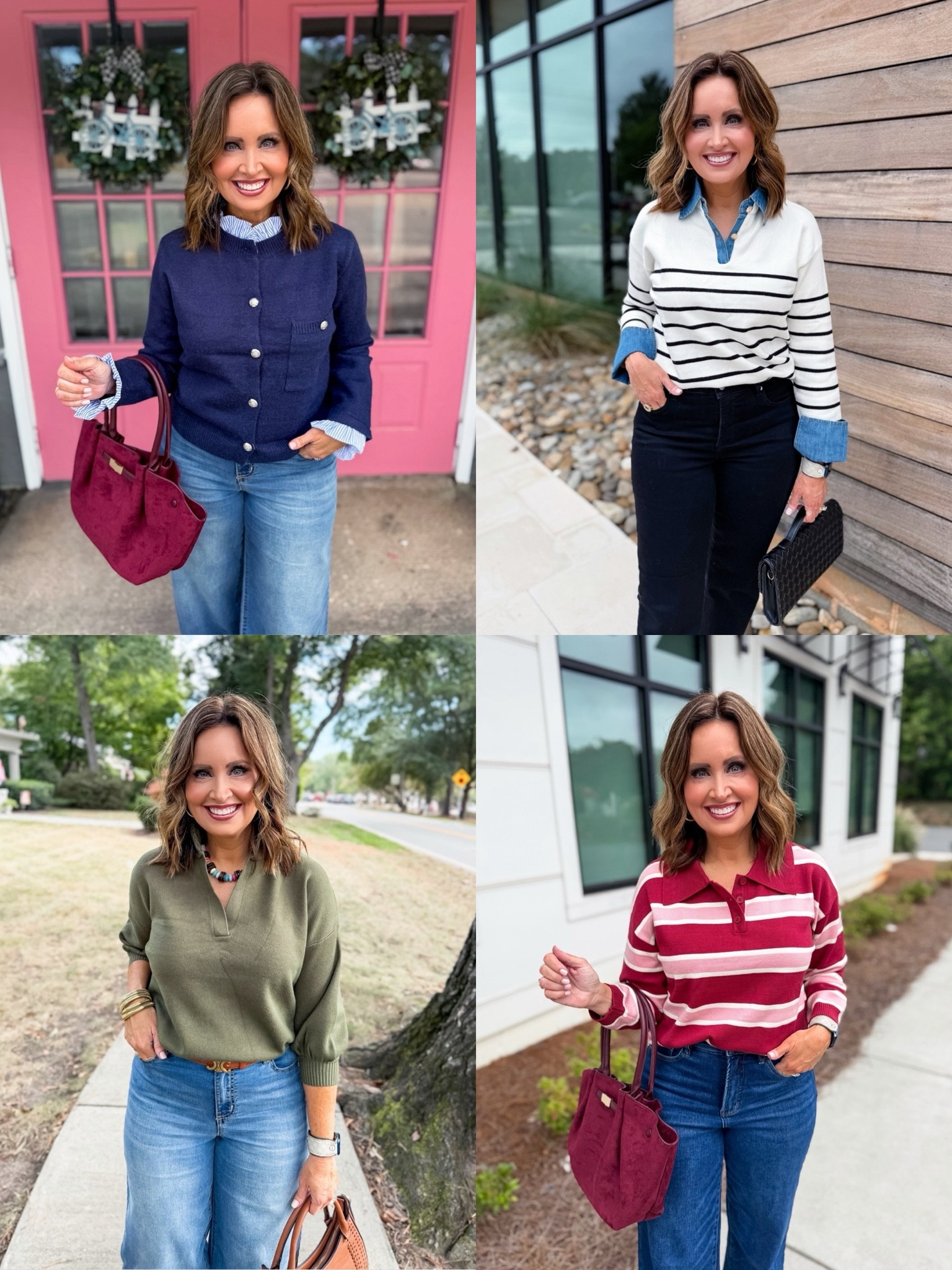 Fall sweaters - all well under $100
Wearing a small in each - for the olive one, I recommend sizing down if in between 

Use code LAURA on my earrings and necklace 

Shop Avara / black jeans / fall purse / smart southern style / burgundy bag

#LTKmomlife #LTKootd #LTKOver40