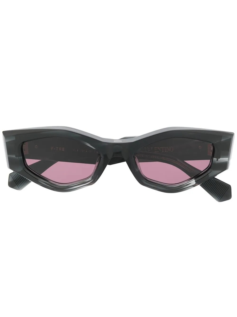 VALENTINO GARAVANI EYEWEAR Rockstud irregular-frame Sunglasses | Black | FARFETCH | Farfetch Global