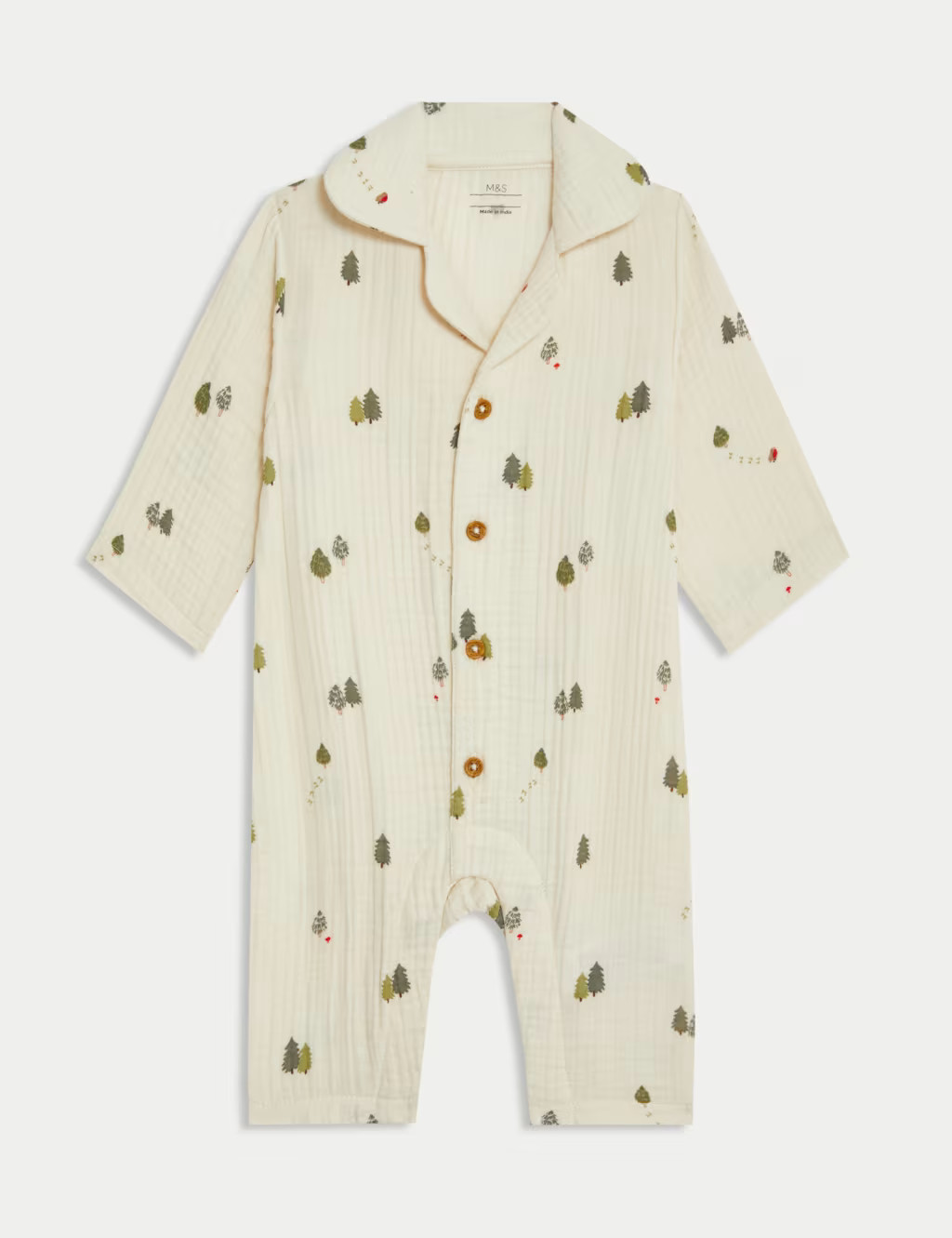 Pue Cotton Alpine Romper (0-12 Mths) | Marks & Spencer (UK)