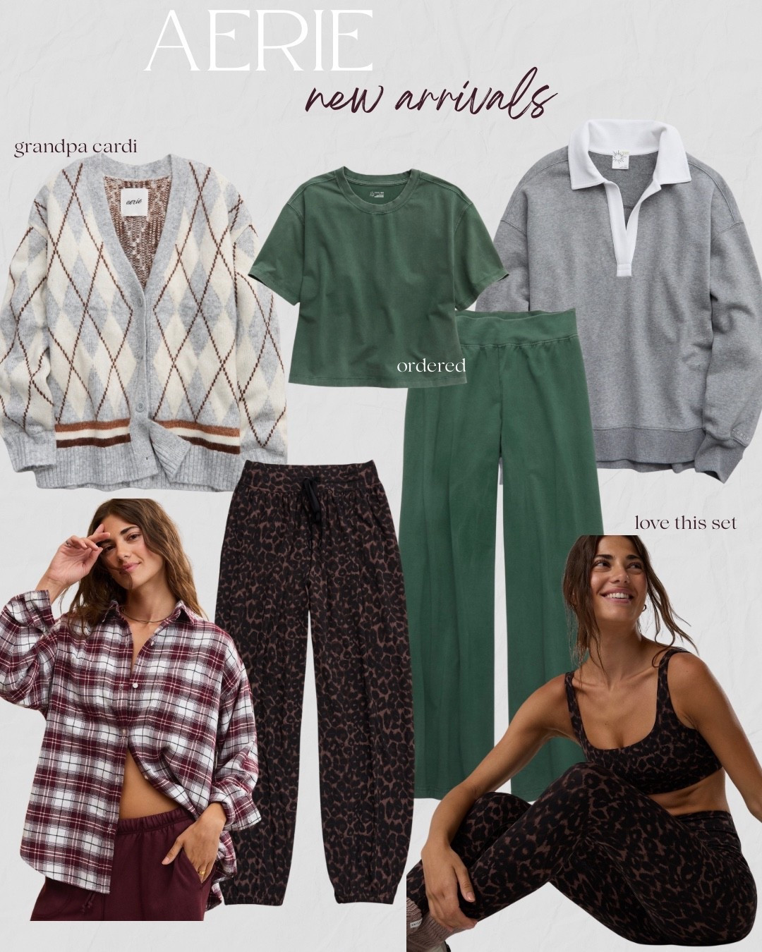 new fall drop from @Aerie 

currently 35% off in cart when you spend $125+

I wear a size small regular in everything at 5’7 • 145lbs

#LTKSaleAlert