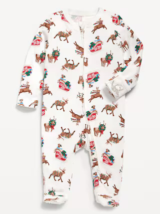 2-Way-Zip Printed Sleep & Play Footed One-Piece for Baby | Old Navy (US)