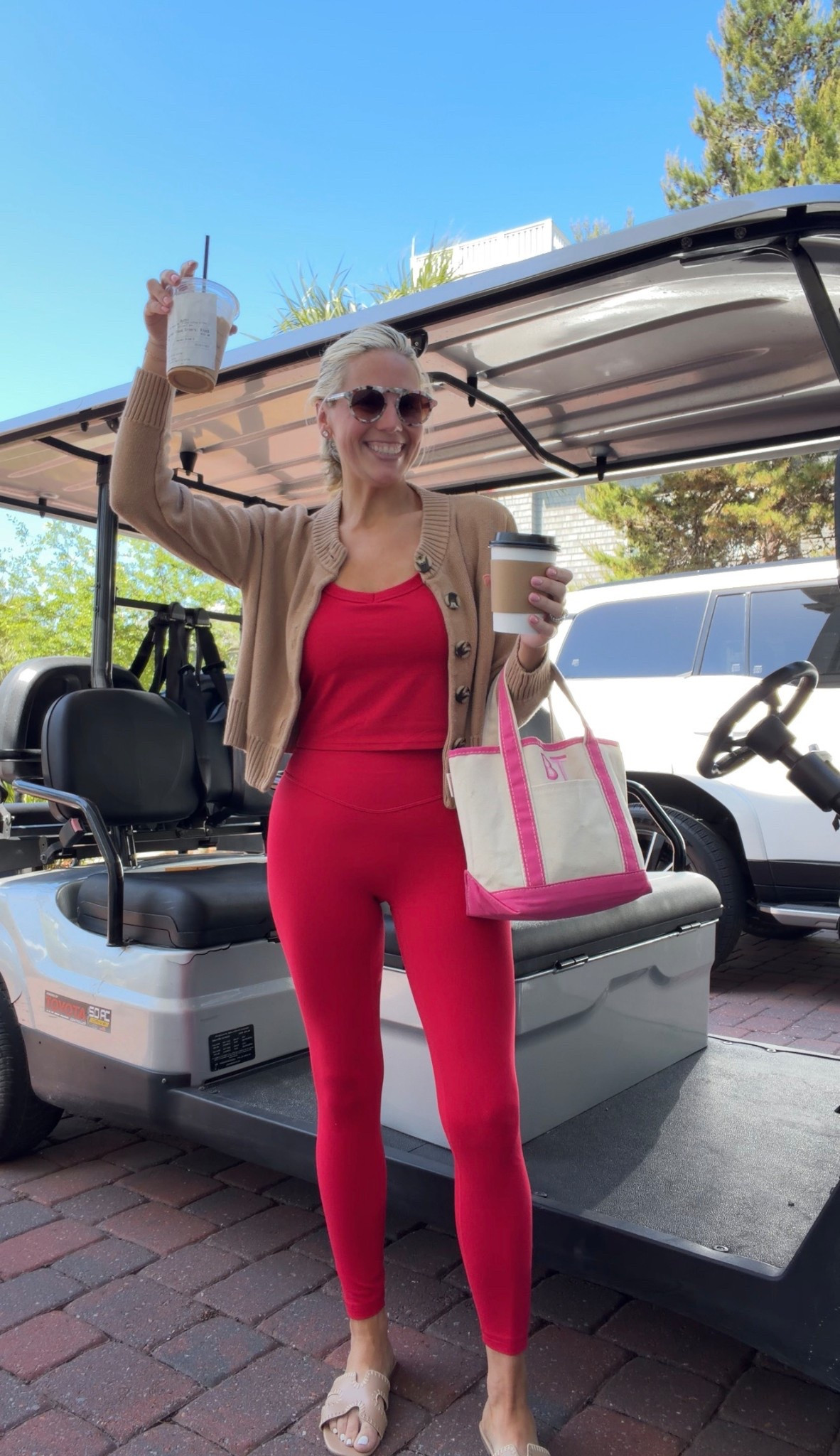 Coffee run!! Wearing size small in everything! My bag is sprinkled with pink size small and code is Bobbi10
My shoes run TTS and my code is Bobbi15 

#LTKdayinmylife #LTKPetite #LTKActive