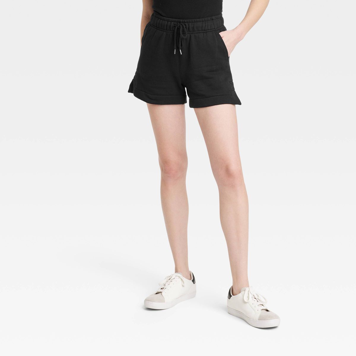 Women's Mid-Rise Fleece Shorts - Universal Thread™ White S | Target