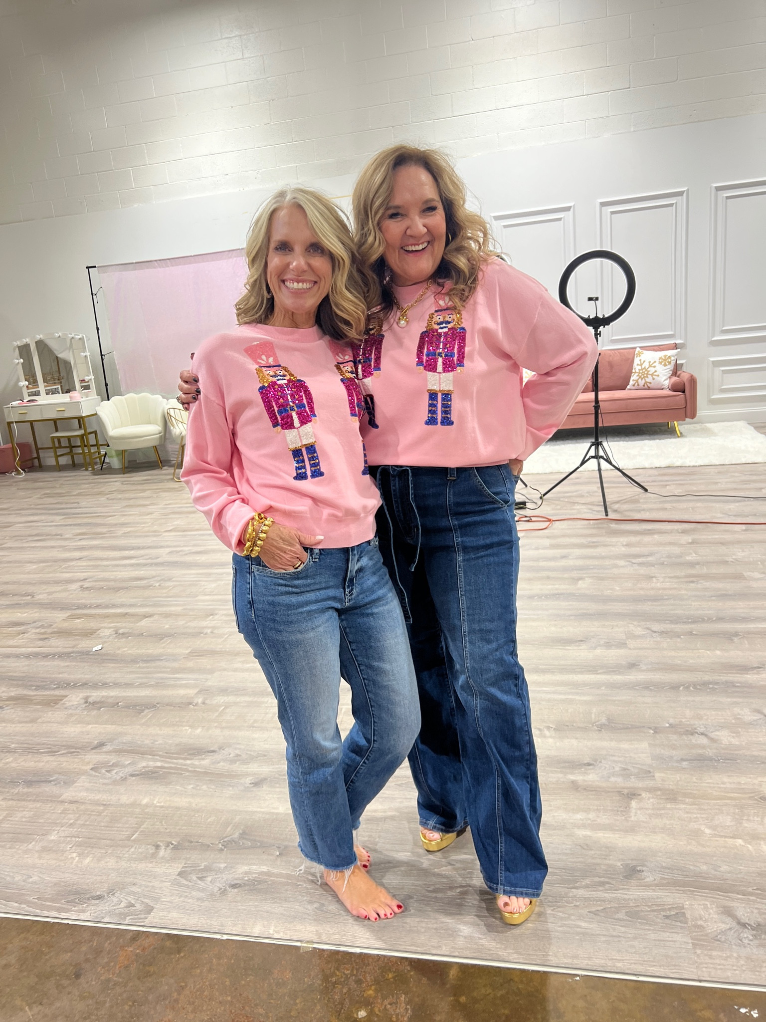 This is the cutest festive sweater! Sale!

Sweater size L. Lisa is in an XS. 

My jeans are a 31/12 runs roomy. And long but I’ll hem mine. 

Lisa jeans are great too! Order your smaller size in these too  

15% off the jeans with code NANETTE15

#LTKfindsunder50 #LTKover40 #LTKHoliday