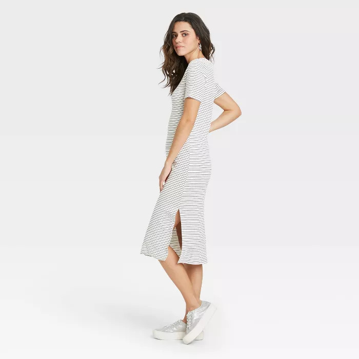 Women's Short Sleeve Rib Knit T-Shirt Dress - A New Day™ | Target